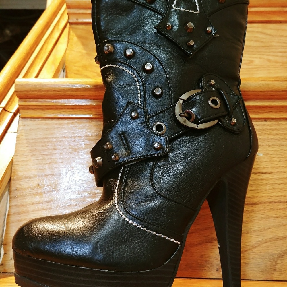 Black Studded Boots
